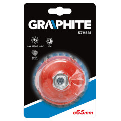 Borste förborstad 65 mm x M14, rostfritt stål