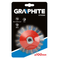 Trådborstskiva böjd 100 mm x M14, rostfritt stål