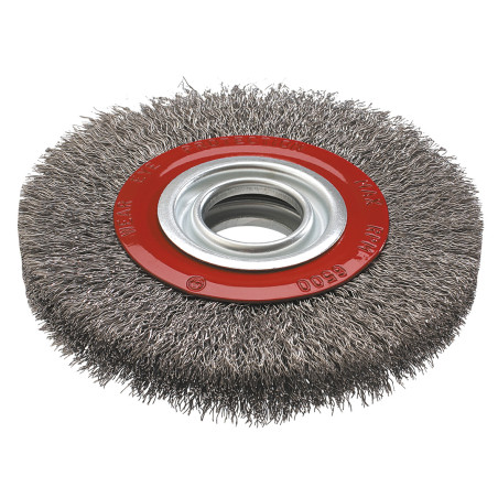 Ståltrådsborste skivformad 125 x 20 mm, rostfritt stål