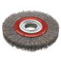 Ståltrådsborste skivformad 125 x 20 mm, rostfritt stål