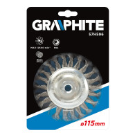 Ståltrådsborste skivformad 115 mm x M14, rostfritt stål