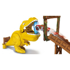 Bilattack av en T-rex.