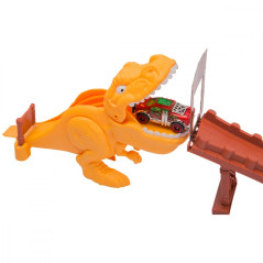 Bilattack av en T-rex.