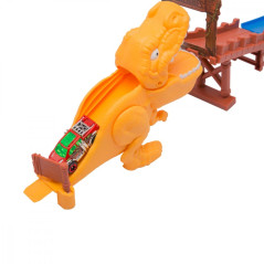 Bilattack av en T-rex.