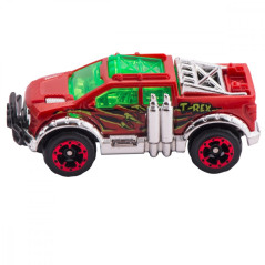 Bilattack av en T-rex.