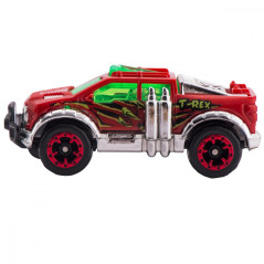 Bilattack av en T-rex.