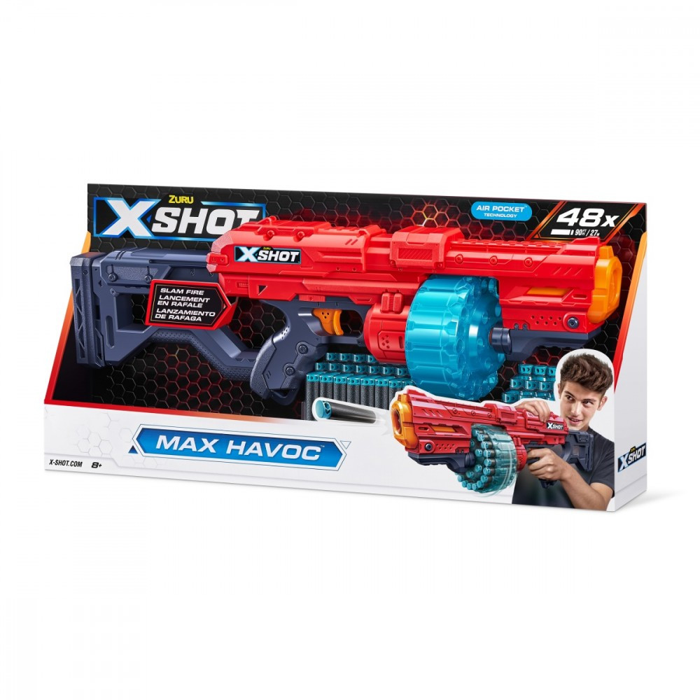 Avfyrningsrampen Excel Max Havoc med 48 pilar.