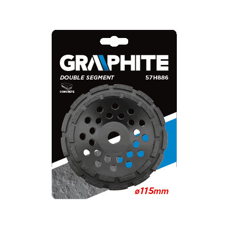 Diamantslipskiva 115 x 22,2 x 5 mm, dubbelsegment