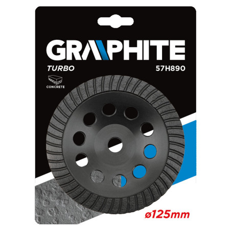 Diamantslipskiva 125 x 22,2 x 5 mm, turbo