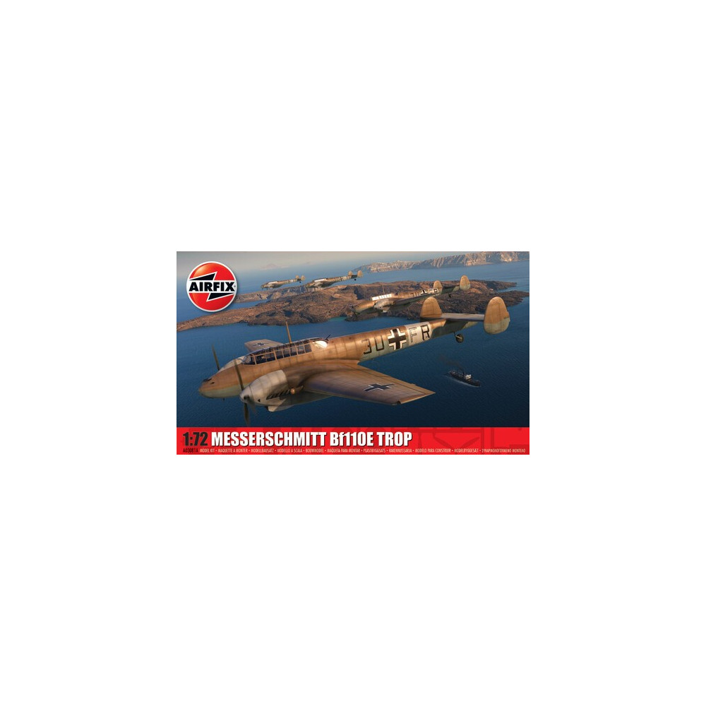 Modell i plast av Messerschmitt Bf 110E-2 Trop 1/72