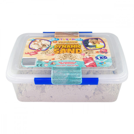 Dynamisk sand 5 kg i en låda, naturlig