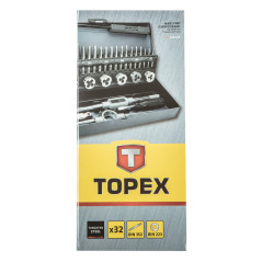 Gängverktyg och gängtappar M3-M12, set med 32 delar.