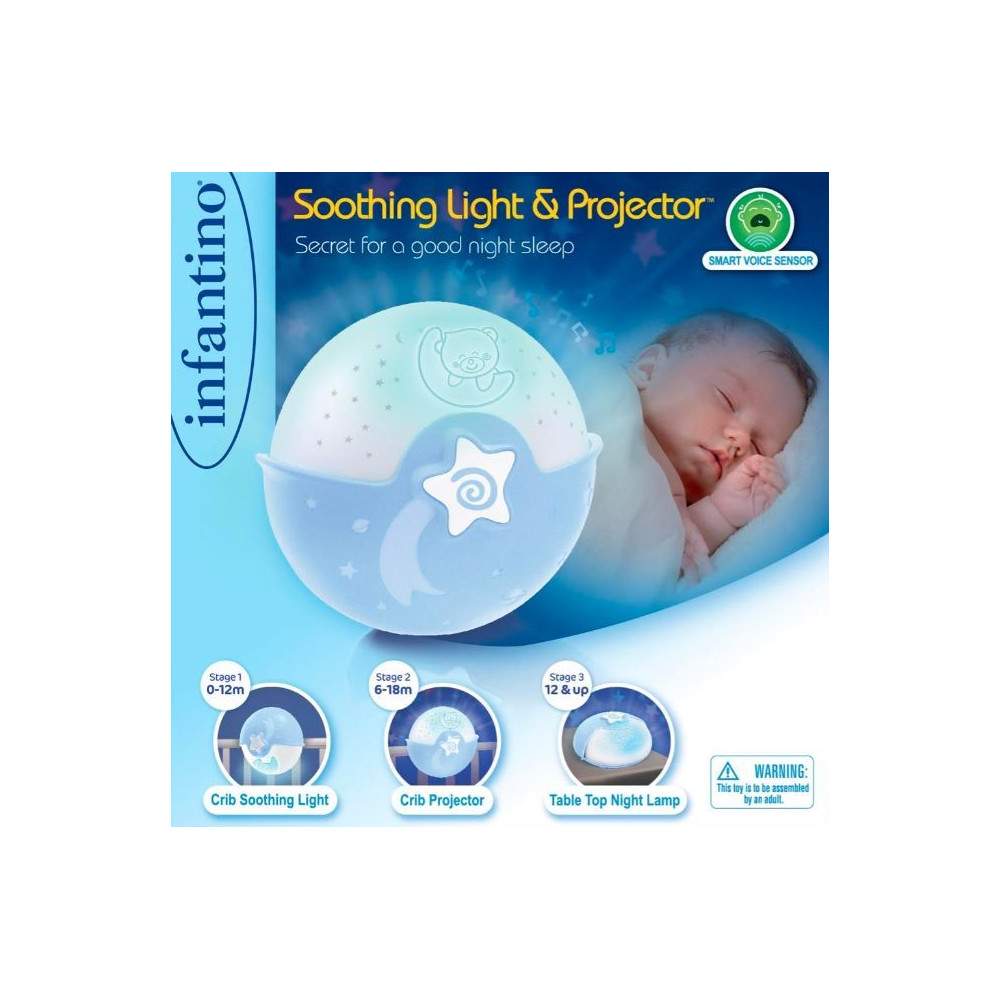 Infantino projektor 2w1 niebieski