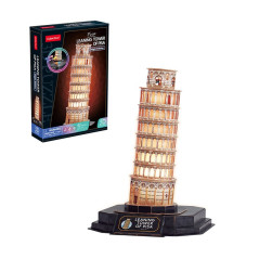 Pussel 3D LED lutande torn i Pisa (nattversion) | HandlaSmidigt.se