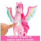 Barbie-figur med en nypa magi Pegasus Ljus och ljud