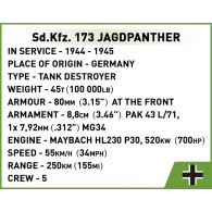 Klocki historical collection wwii sd.kfz.173 jagdpanther 950 klocki