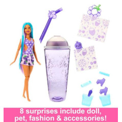 Barbie Pop Reveal-docka med fruktig saft, lila
