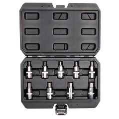 Hexagonala spetsar på en 55 mm bas, set med 9 stycken.