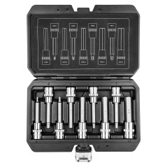 Hexagonala ändar på en 100 mm sockel, set med 9 stycken.