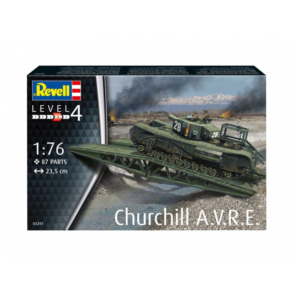 Modell i plast av Churchill A.V.R.E 176