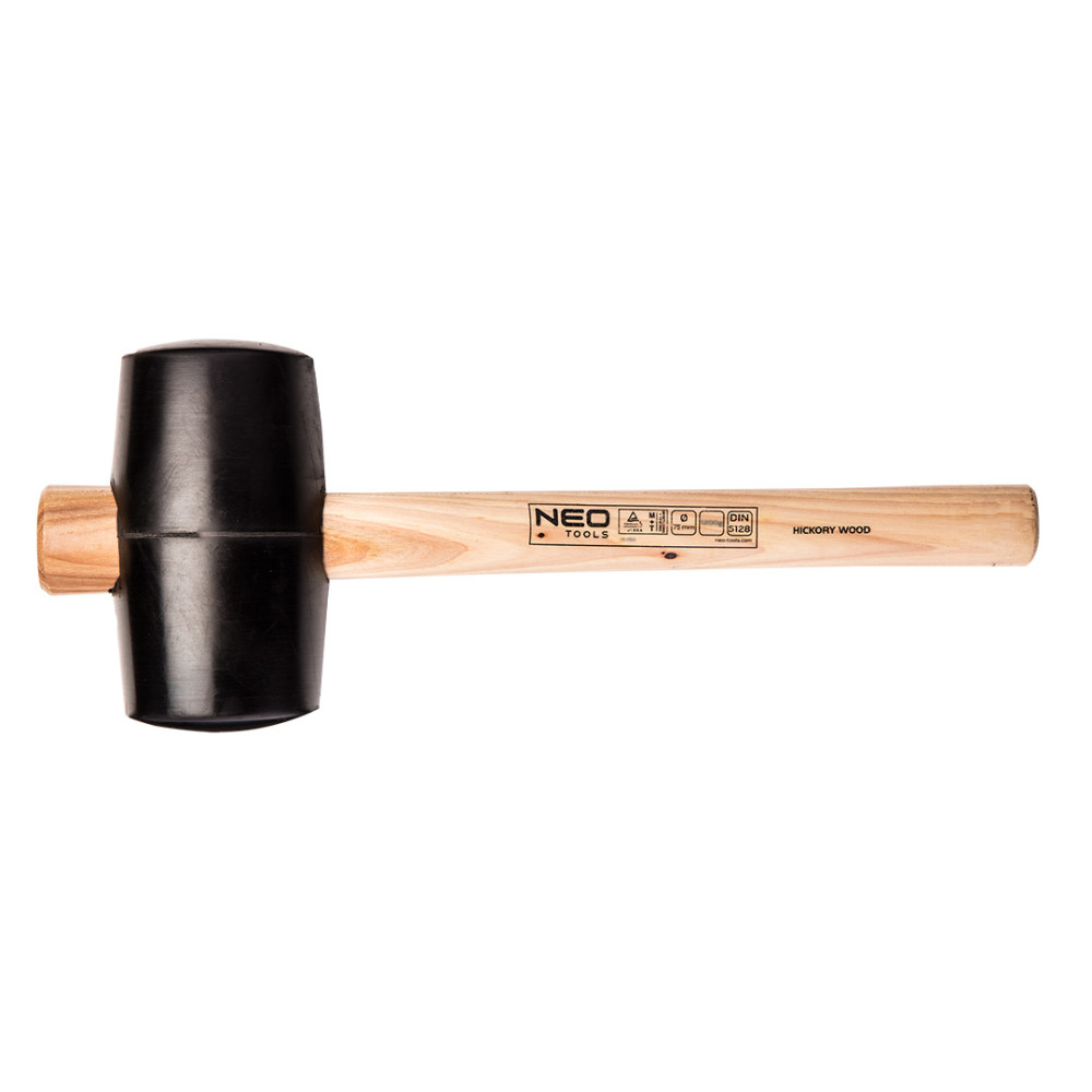 Młotek gumowy 90 mm/1200 g, trzonek hikorowy Młotek gumowy 90 mm/1200 g, trzonek hikorowy