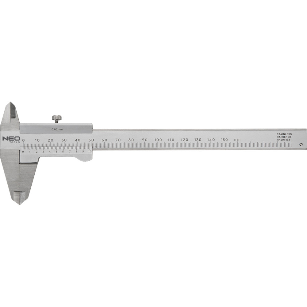 Suwmiarka z certyfikatem DIN, 150 mm, stal nierdzewna Suwmiarka z certyfikatem DIN, 150 mm, stal nierdzewna