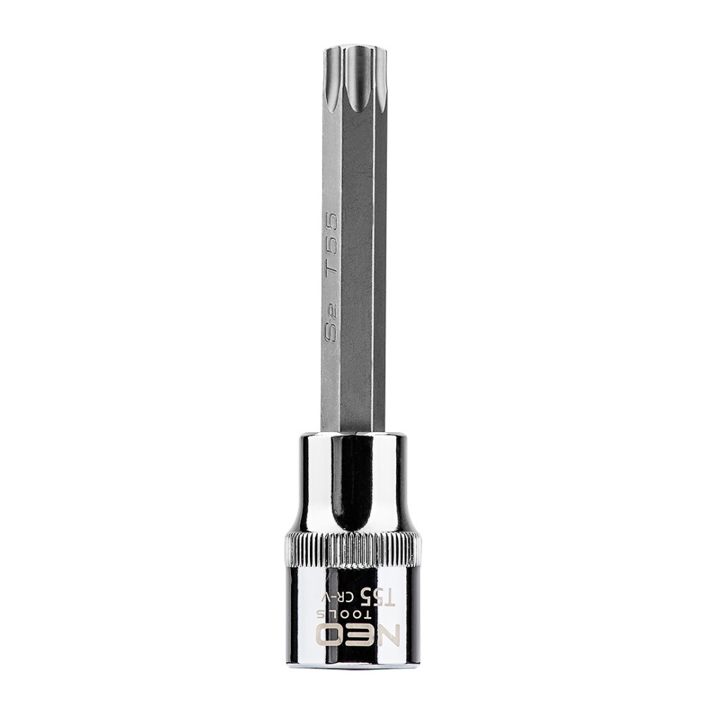 Torx-spets på en 1/2-tums hylsa, T55 x 100 mm.