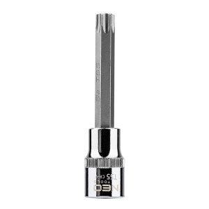 Torx-spets på en 1/2-tums hylsa, T55 x 100 mm.