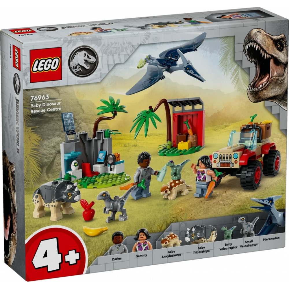 Klocki jurassic world 76963 centrum ratunkowe dla małych dinozaurów