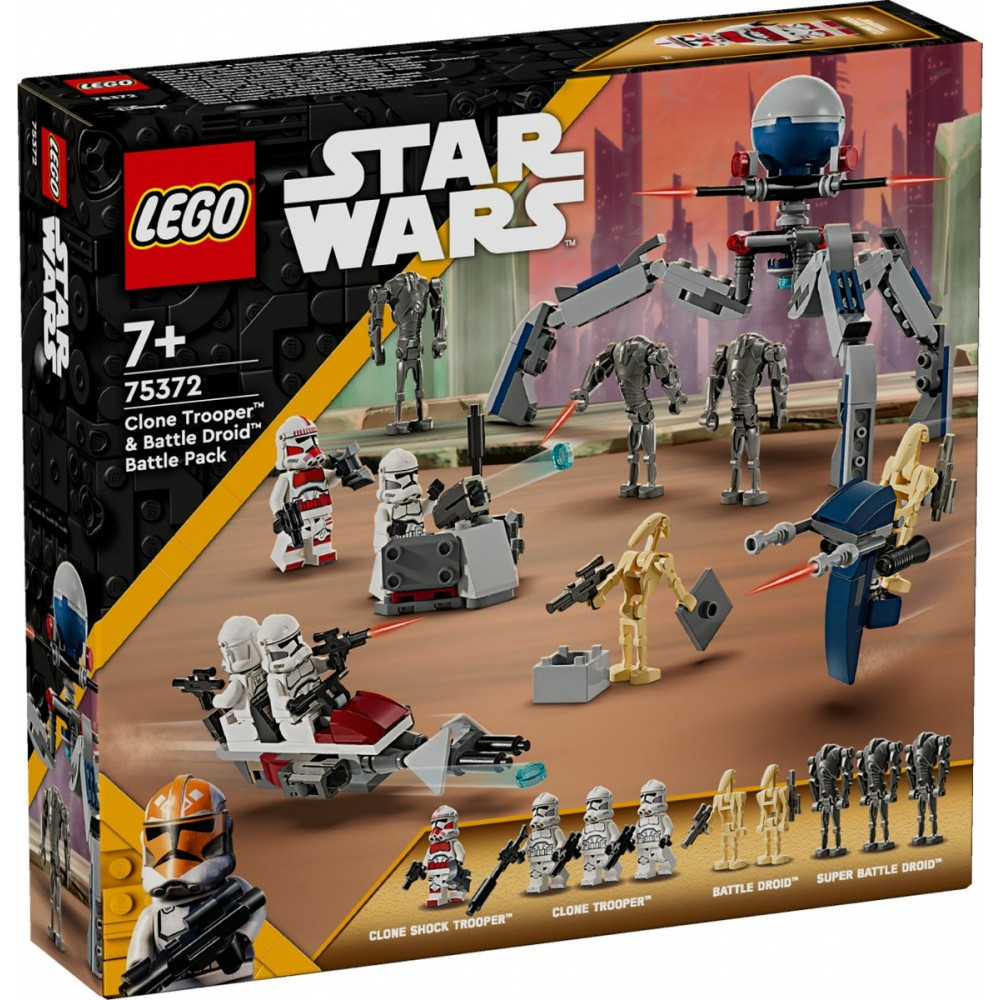 Klocki star wars 75372 zestaw bitewny z żołnierzem armii klonów i droidem bojowym