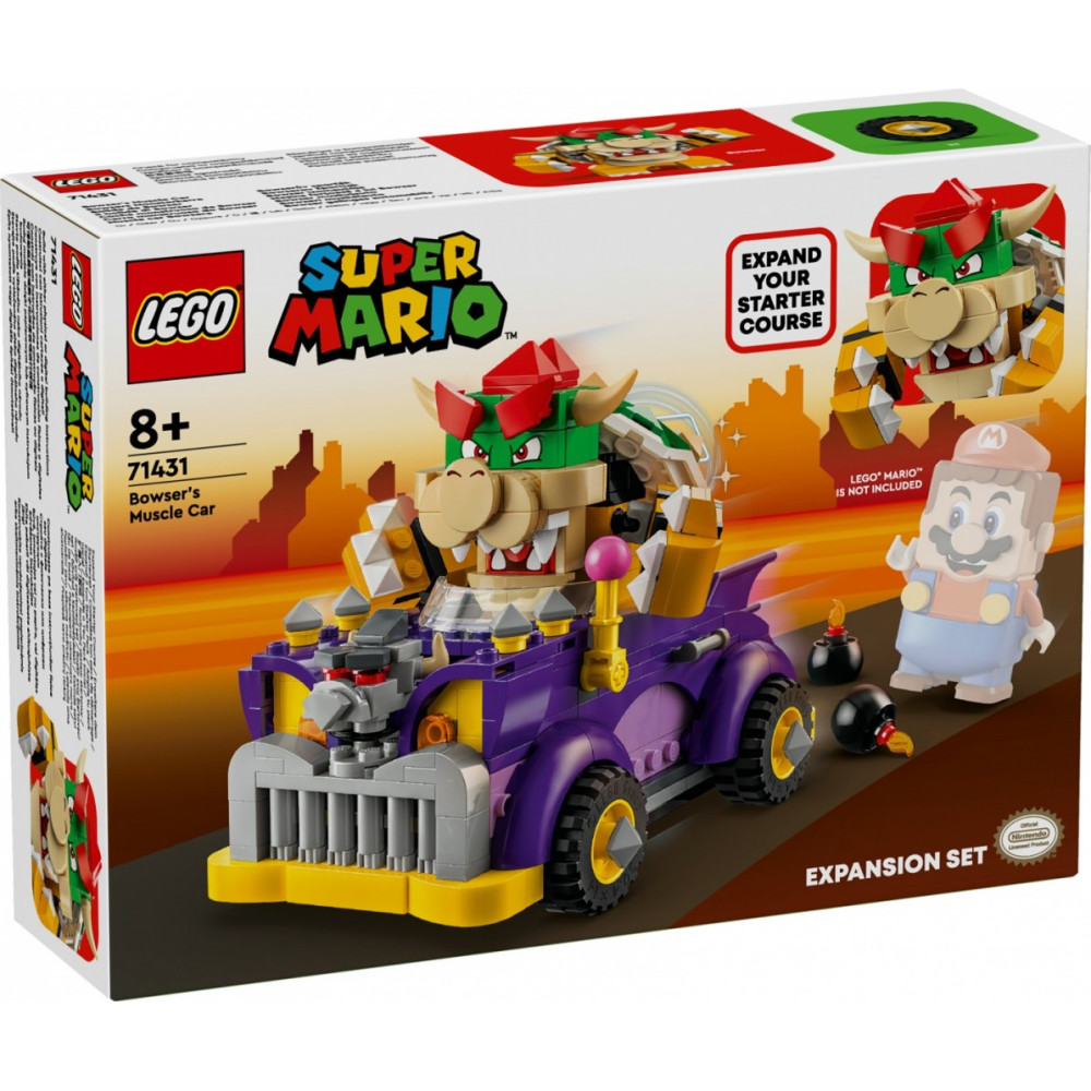 Klocki super mario 71431 muscle car bowsera - zestaw rozszerzający