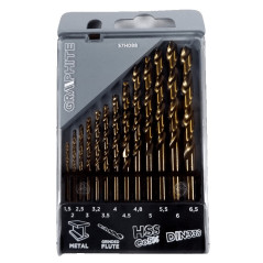 Borrsatser för metall HSS-Co 1,5-6,5 mm, 13 delar.