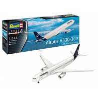 Modell av en plastflygplan Airbus A330-300 Lufthansa 1:144
