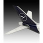 Modell av en plastflygplan Airbus A330-300 Lufthansa 1:144