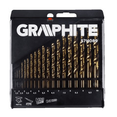 Borrsatser för metall HSS-Co 1,0-10,0 mm, 19 delar.