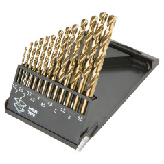 Borrsatser för metall HSS-TiN 1,5-6,5 mm, 13 delar.