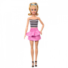 Barbie Fashionistas docka med topp i svartvita ränder