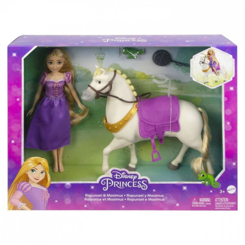 Docka Disney-prinsessan Rapunzel och Maximus