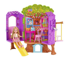 Barbie Chelsea dockhus med trädkoja + tillbehör | HandlaSmidigt.se