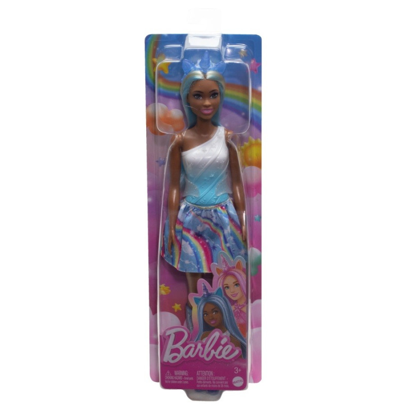 Barbie docka enhörning, blå klänning