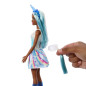 Barbie docka enhörning, blå klänning
