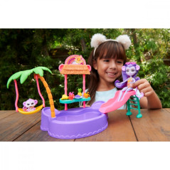 Enchantimals tropiska poolset + apa docka | HandlaSmidigt.se