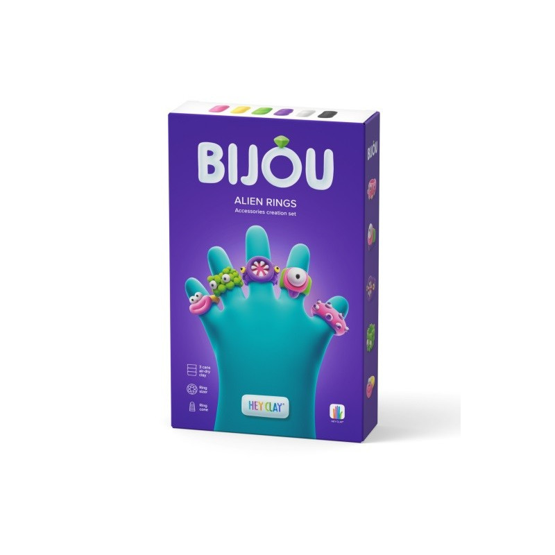 Plastilina hey clay bijou alien ringar