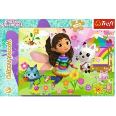 Pussel 100 bitar glitter brokad Gabi Gabbys dockhus