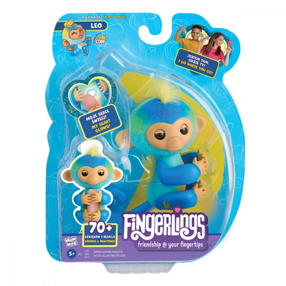 Interaktiv figur Fingerlings apa blå leo Interaktiv figur Fingerlings apa blå leo