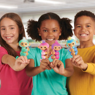 Interaktiv figur Fingerlings apa blå leo