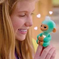 Interaktiv figur Fingerlings apa blå leo