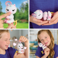Interaktiv figur Fingerlings apa blå leo