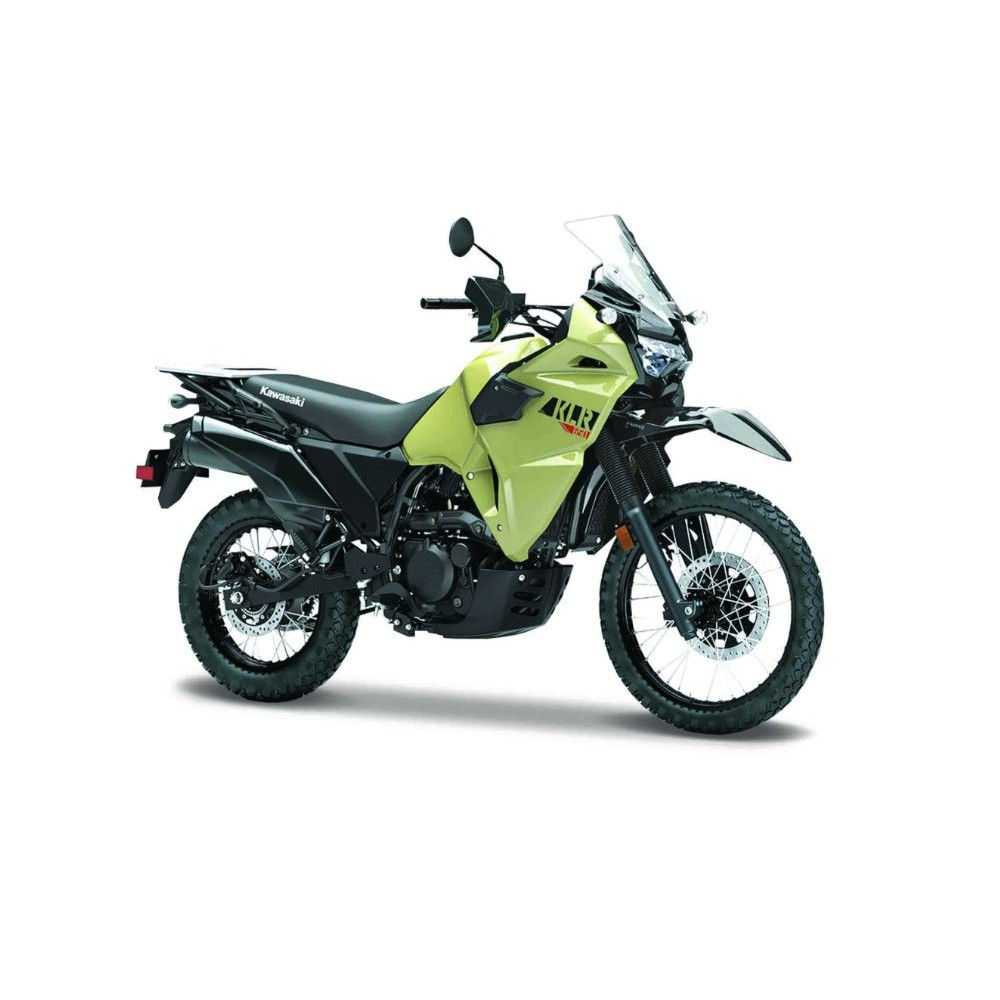 Modell av metall Kawasaki KLR 650 med stöd 118 Modell av metall Kawasaki KLR 650 med stöd 118