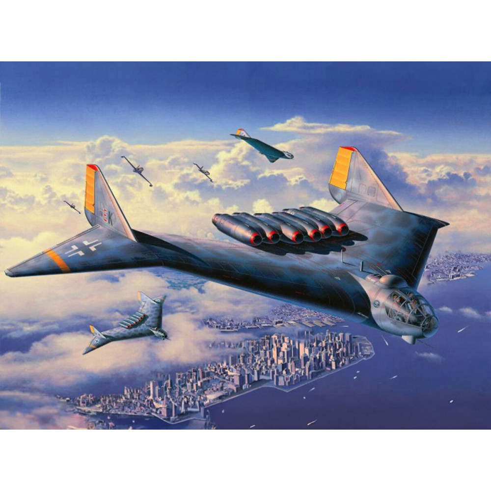 Modell av plastflygplan P-serien Arado Ar E.555 1/72